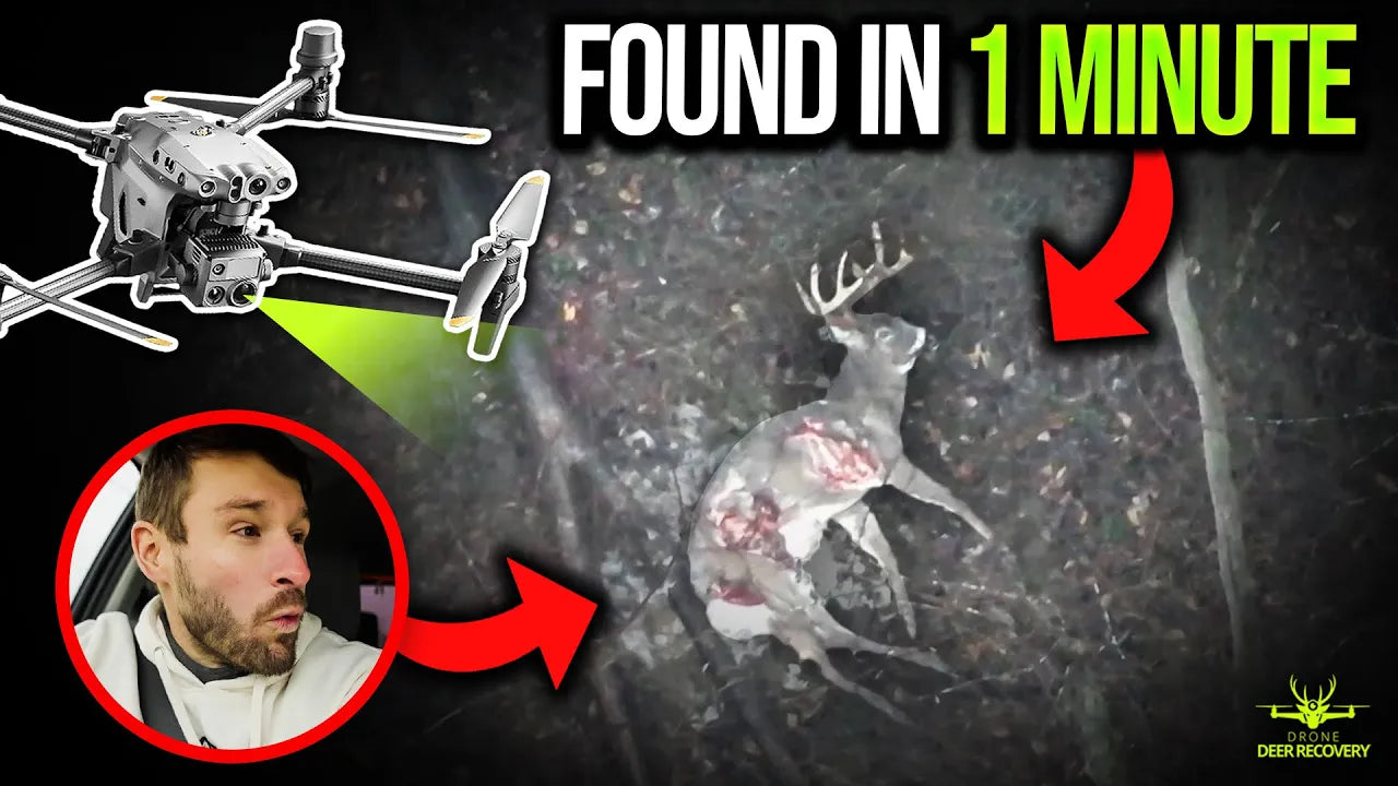 Big Buck Recovered Jan 1 2024 In Seconds; Drone Deer Recovery 