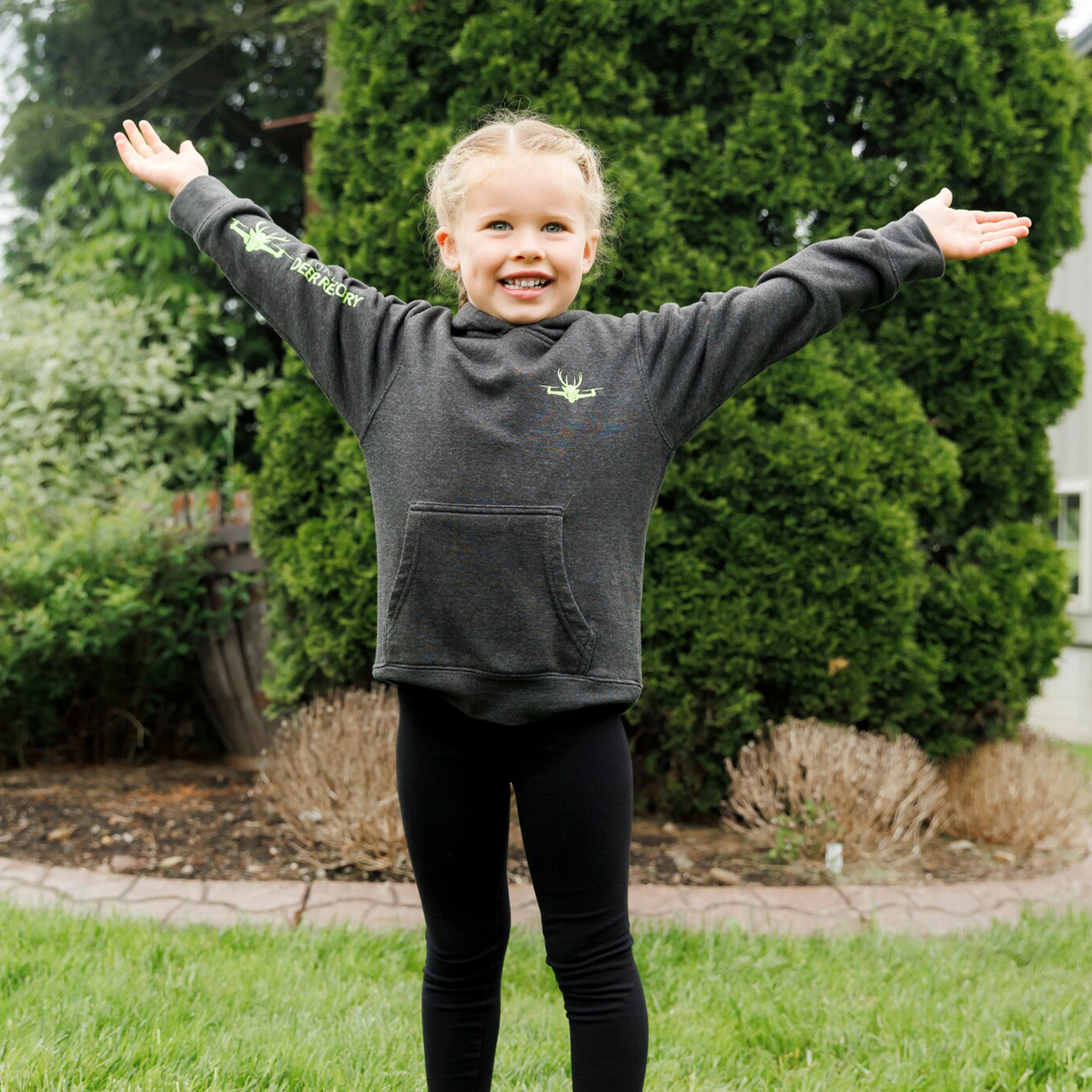 Youth Heathered Charcoal Hoodie