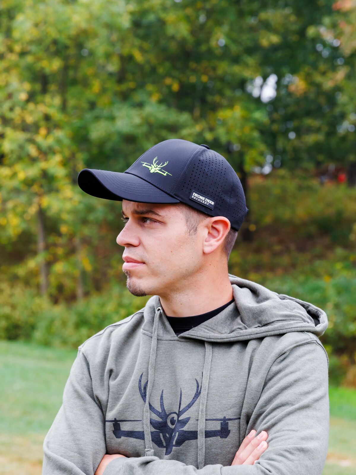 Drone Deer Hydro Ball Cap Black