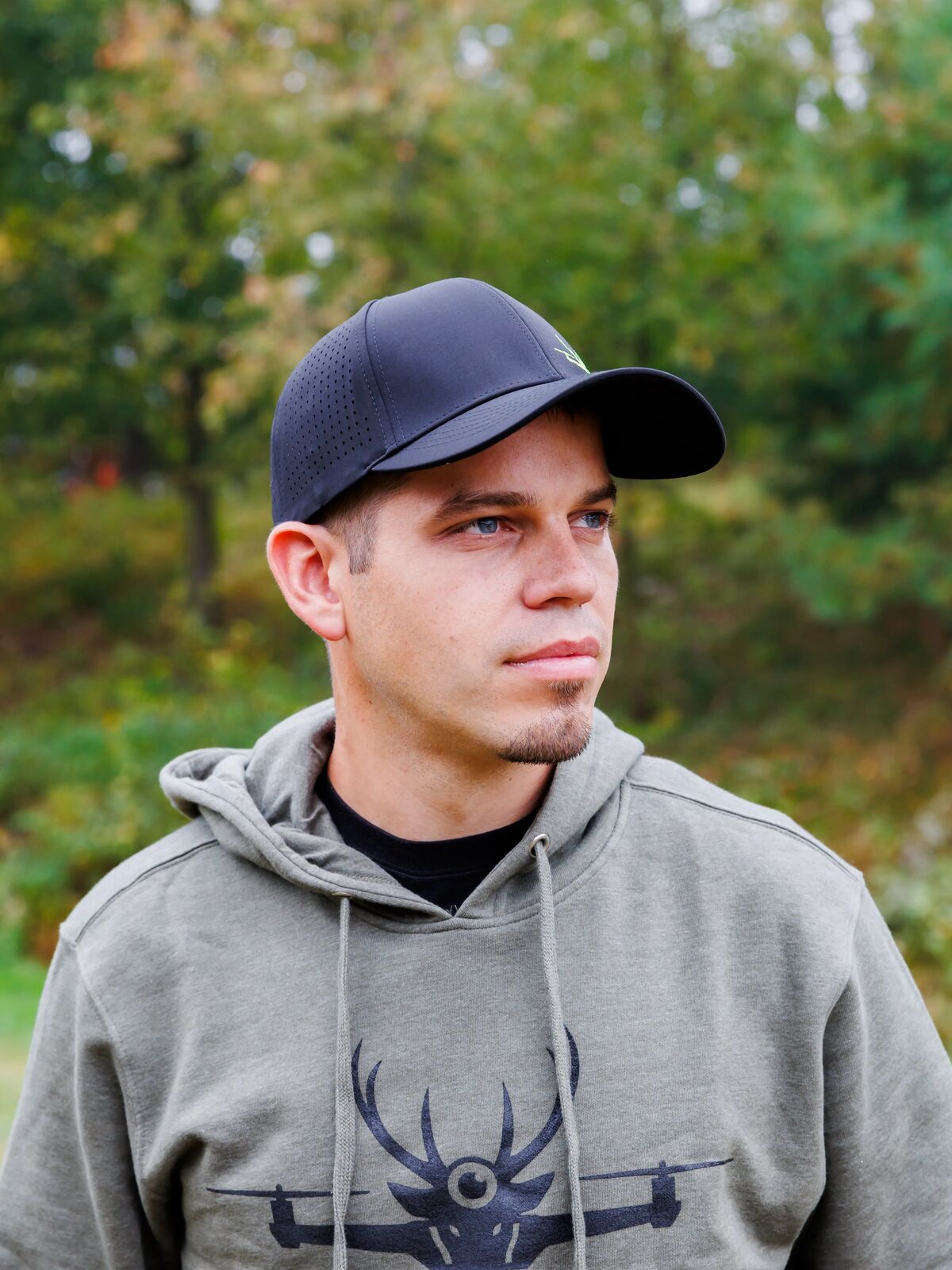 Drone Deer Hydro Ball Cap Black