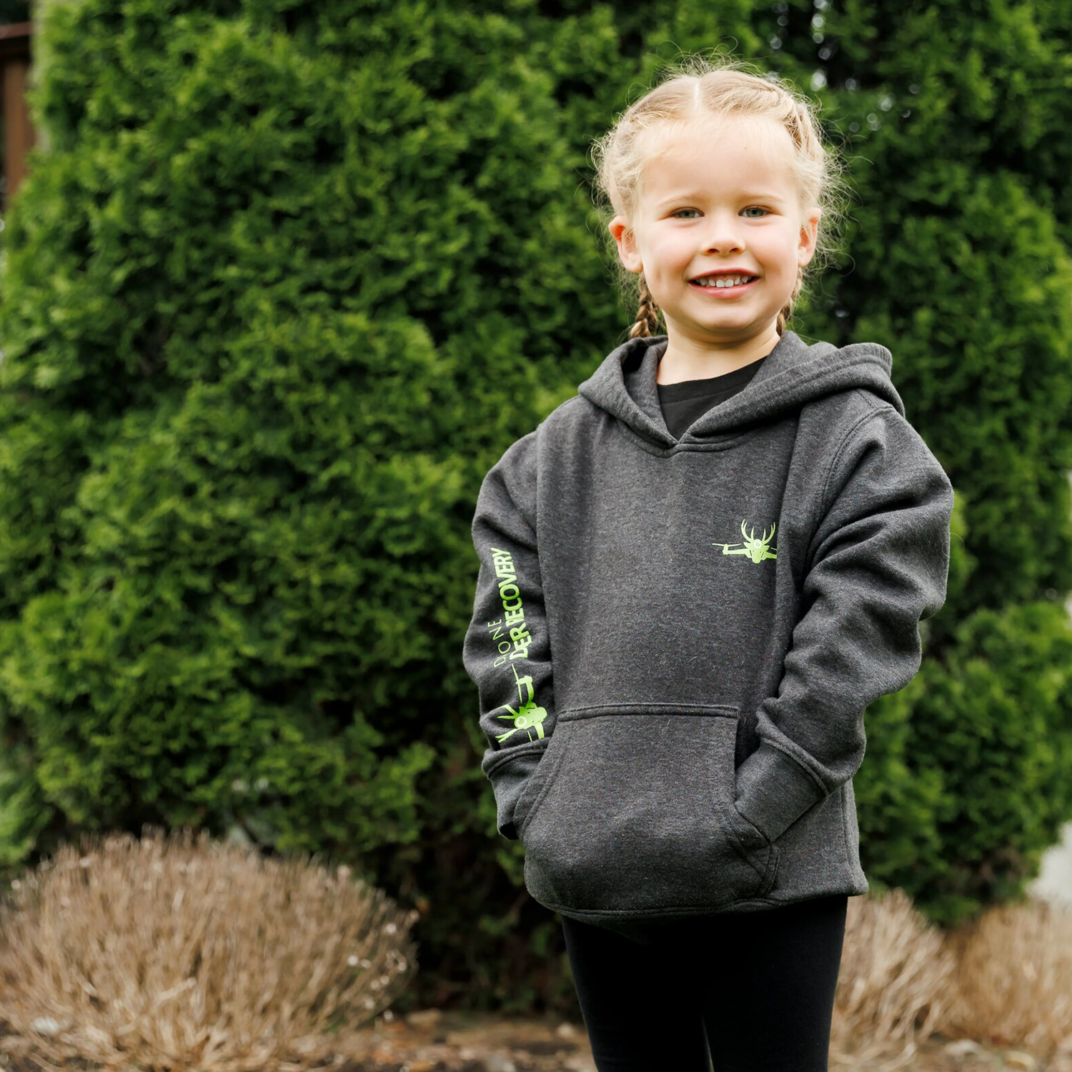 Youth Heathered Charcoal Hoodie